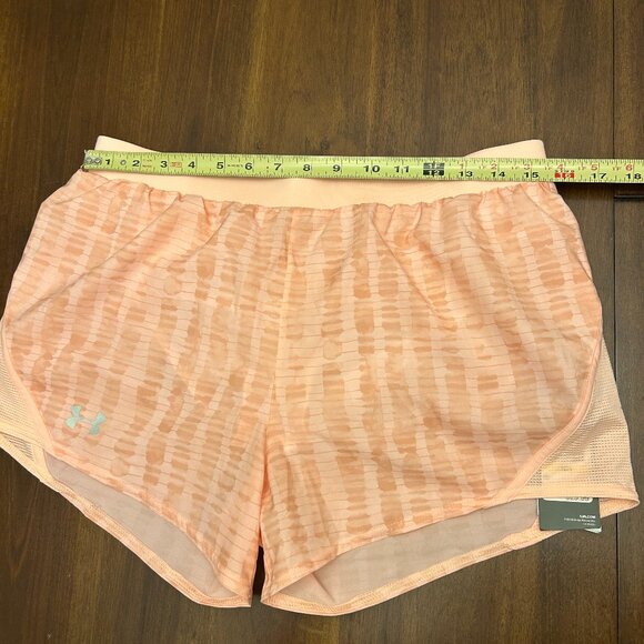 NWT Under Armour Women's Mileage Heatgear Printed Running Shorts Peach Size MD/M - Picture 9 of 14